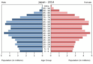 Japan population pyramid