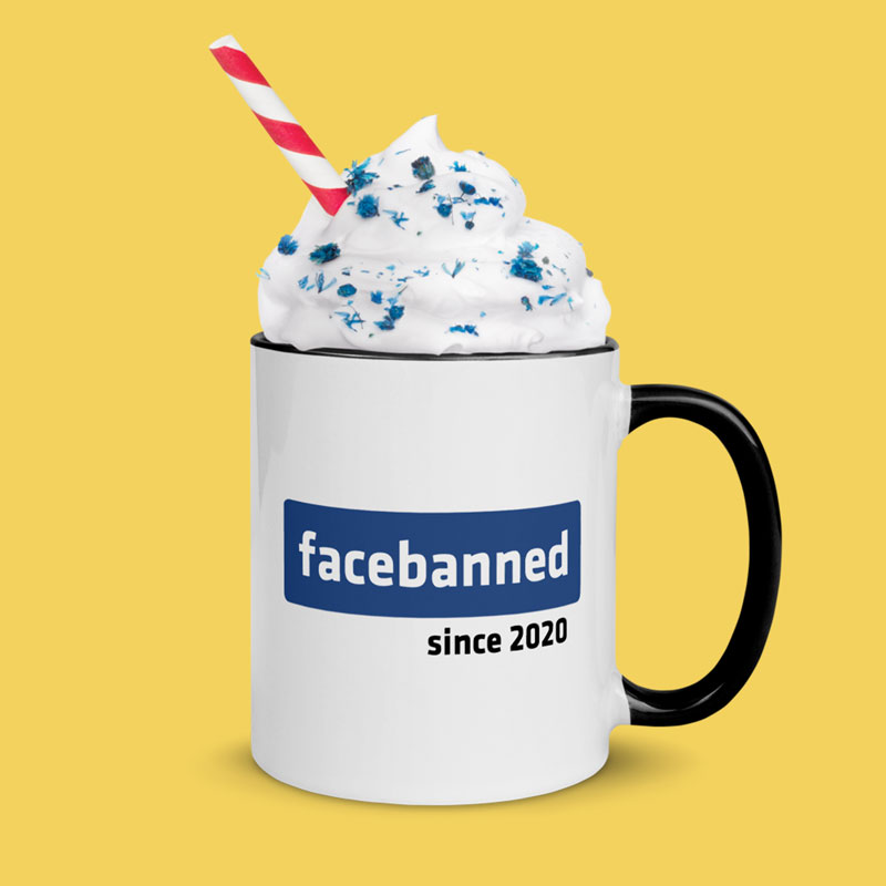 Facebanned mug - whip cream